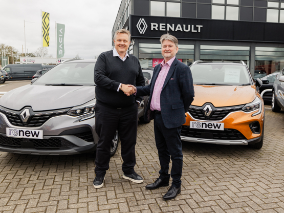 martyn webb and richard hollis pictured at holden renault with renew approved used cars w555 h555