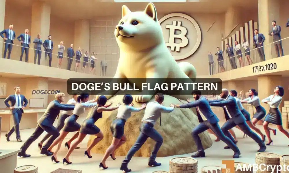 DOGEs bull flag pattern